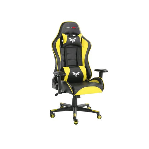 Crown Gaming Chair, Faux Leather, 2D Armrest, 90-180 Degree Adjustment, Polyurethane Foam and Synthetic Elastic Fibers