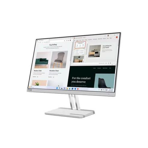 Lenovo L27e-40 27" VA Full HD 100Hz Anti-glare Monitor With HDMI, VGA, AMD FreeSync,Tilt Stand-Cloud Grey