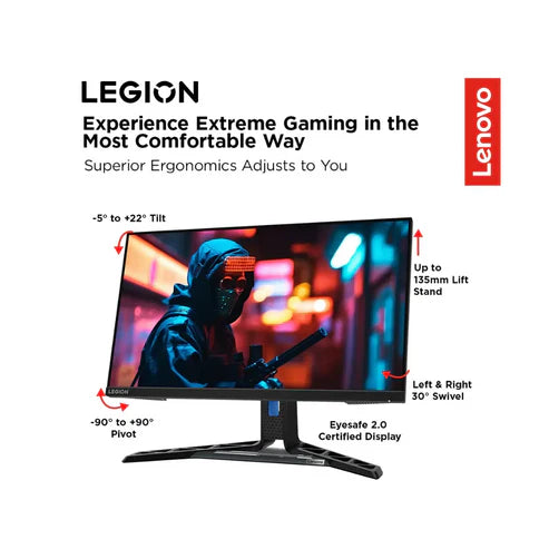 Lenovo Legion R25f-30 24 inch Gaming Monitor | FHD, 1080p, 240Hz, VA, 0.5ms, HDMI, DP | AMD Freesync Premium | PS5, Xbox, PC screen