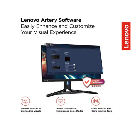 Lenovo Legion R25f-30 24 inch Gaming Monitor | FHD, 1080p, 240Hz, VA, 0.5ms, HDMI, DP | AMD Freesync Premium | PS5, Xbox, PC screen