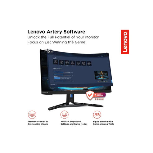 Lenovo Legion R27fc-30 27" FHD Curved Pro Gaming Monitor (280Hz (OD), 0.5 MPRT, FreeSync Premium)