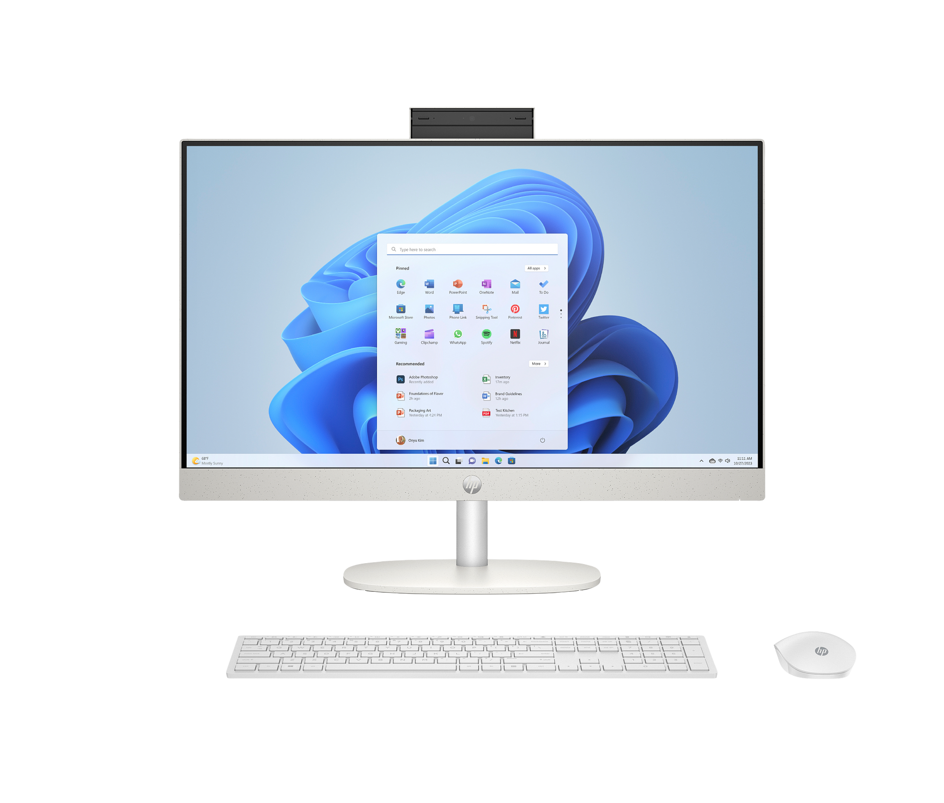 HP 23.8 inch All-in-One 24-cr1044ne PC - front view