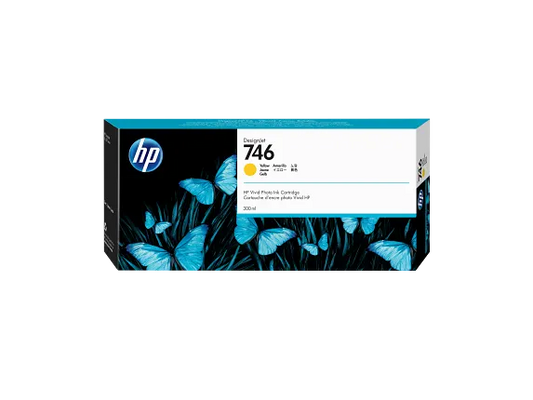 HP 746 300-ml Yellow DesignJet Ink Cartridge - front view