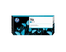 HP 746 300-ml Cyan DesignJet Ink Cartridge - front view