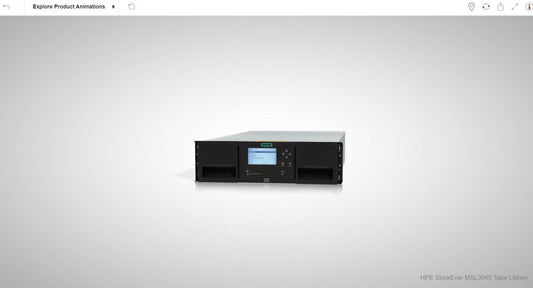 HPE StoreEver MSL3040 Tape Library — angled view